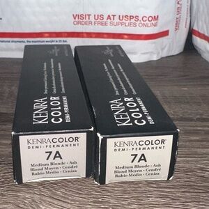 Kenra Color Demi-Permanent Hair Color 7A Medium Blonde Ash 2 Boxes hair care